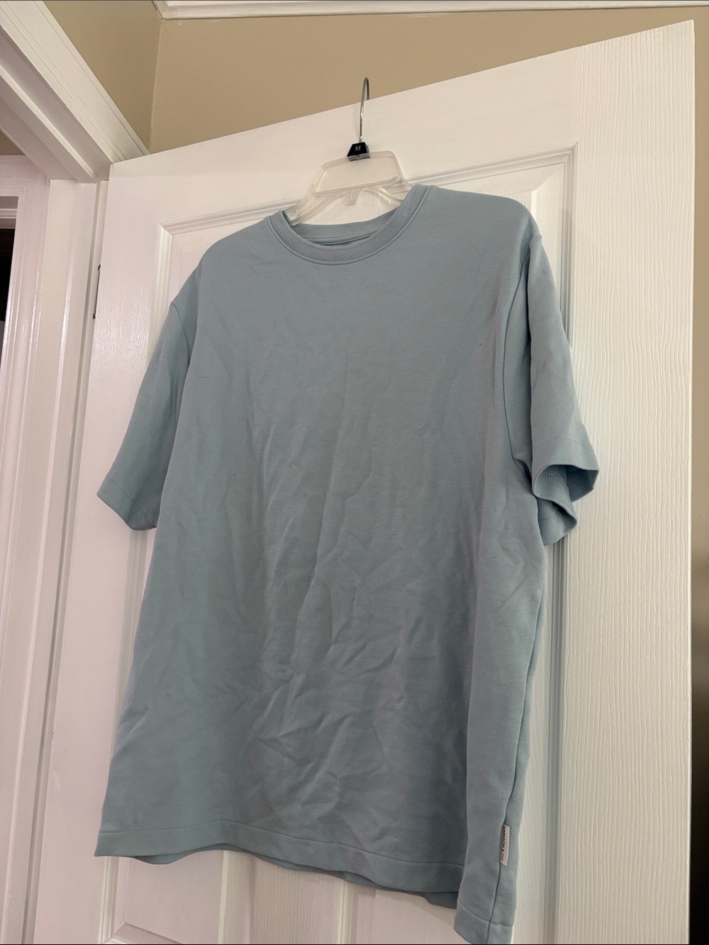 Classic Short Sleeve Crew Neck Tee in Light Blue